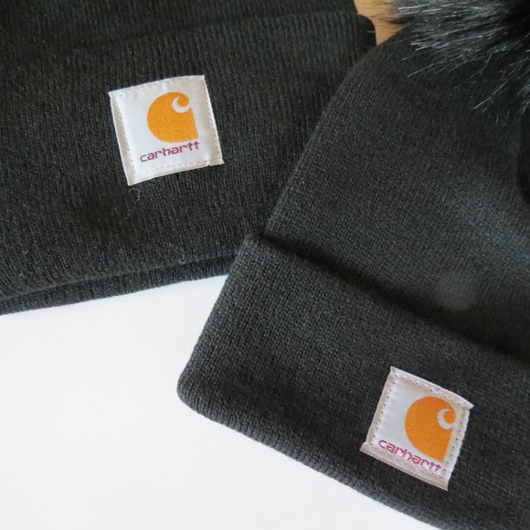 Carhartt Beanie Handmade in USA Pom Cap Set